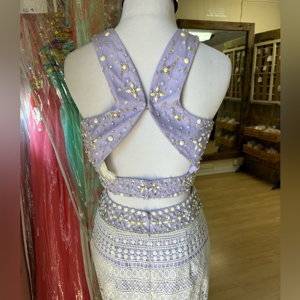 Blush Prom Lilac/White 2 piece Size 2